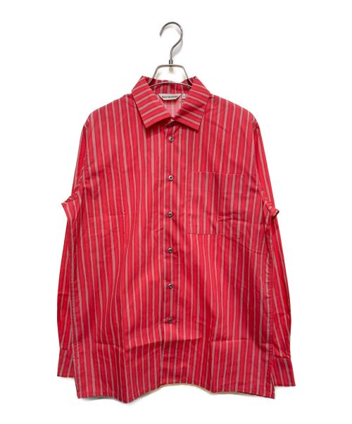 marimekko（マリメッコ）marimekko (マリメッコ) JOKAPOIKAストライプシャツ ショッキングピンク サイズ:XS 未使用品の古着・服飾アイテム