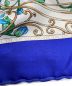 中古・古着 Christian Dior (クリスチャン ディオール) シルク大判スカーフ ブルー×アイボリー：5800円