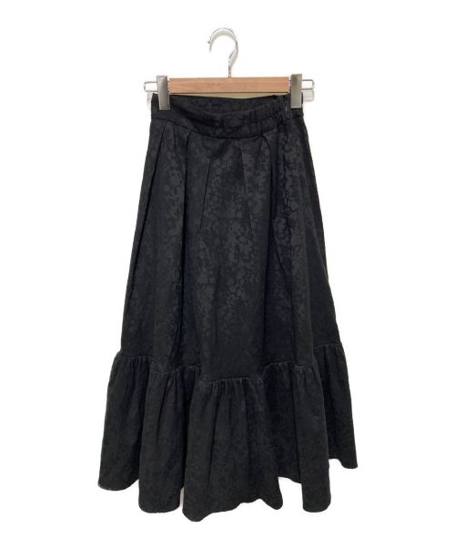 HER LIP TO（ハーリップトゥ）HER LIP TO (ハーリップトゥ) floral jacquard volume skirt ブラック サイズ:Sの古着・服飾アイテム