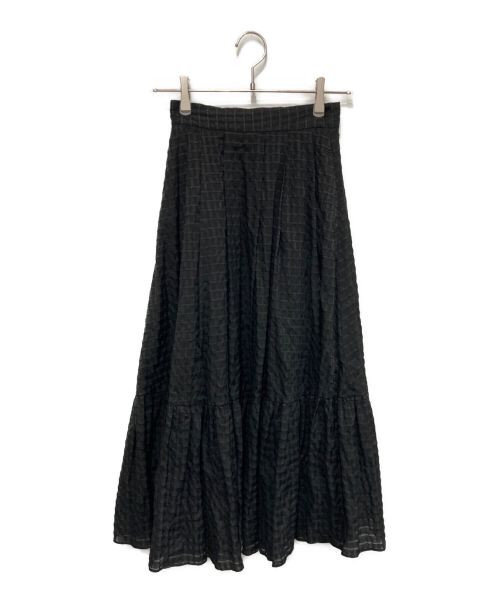 HER LIP TO（ハーリップトゥ）HER LIP TO (ハーリップトゥ) Stripe Jacquard Volume Skirt ブラック サイズ:Sの古着・服飾アイテム