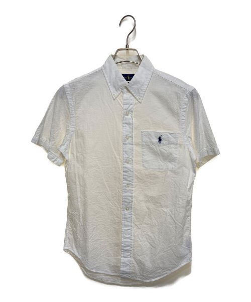 RALPH LAUREN（ラルフローレン）RALPH LAUREN (ラルフローレン) シアサッカー半袖シャツ ホワイト サイズ:XSの古着・服飾アイテム