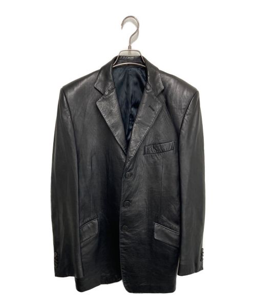 PAUL SMITH（ポールスミス）PAUL SMITH (ポールスミス) レザーテーラードジャケット ブラック サイズ:Mの古着・服飾アイテム