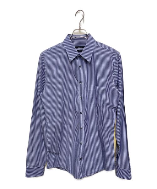 GUCCI（グッチ）GUCCI (グッチ) ストライプシャツ ネイビー サイズ:40の古着・服飾アイテム