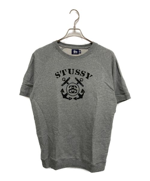 stussy（ステューシー）stussy (ステューシー) 半袖スウェット グレー サイズ:Mの古着・服飾アイテム