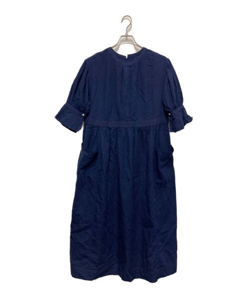 YUNI（ユニ）YUNI (ユニ) malle コットン/サマーワークドレス ネイビー サイズ:FREEの古着・服飾アイテム