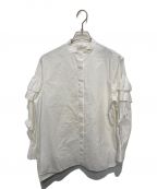 1er Arrondissementプルミエ アロンディスモン）の古着「ラッフルデコレーションシャツ」｜ホワイト