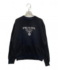 PRADA (プラダ) ロゴジャガードスウェット ブラック サイズ:L