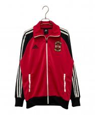 adidas (アディダス) GIANT KILLING コラボトラックジャケット レッド×ブラック サイズ:Ⅼ