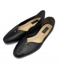 MACKINTOSH LONDON (マッキントッシュ ロンドン) スクエアトゥVカットカッターパンプス ブラック サイズ:24 1/2