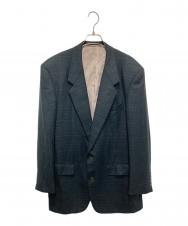 Christian Dior (クリスチャン ディオール) チェックテーラードジャケット グリーン サイズ:96-82-175