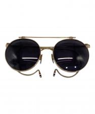 Thom Browne (トムブラウン) フリップアップサングラス ゴールド サイズ:TB-001A-51