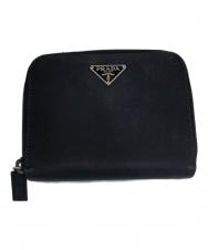 PRADA (プラダ) ナイロンコンビ2つ折り財布 ブラック