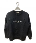 GIVENCHYジバンシィ）の古着「Destroyed Crewneck Sweatshirts」｜ブラック