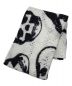 lucien pellat-finet（ルシアン・ペラフィネ）の古着「スカルデザインマフラー」｜ホワイト×ブラック