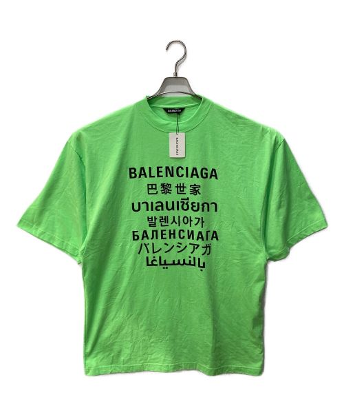 BALENCIAGA（バレンシアガ）BALENCIAGA (バレンシアガ) ランゲージTシャツ 黄緑 サイズ:S 未使用品の古着・服飾アイテム