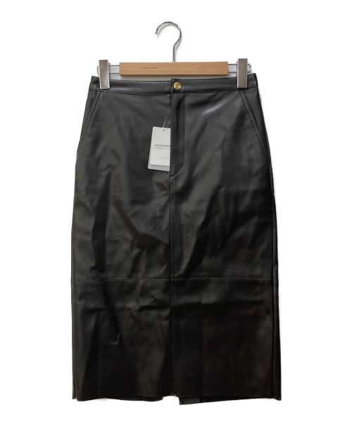 IENA（イエナ）IENA (イエナ) フェイクレザータイトスカート ブラウン サイズ:36 未使用品の古着・服飾アイテム