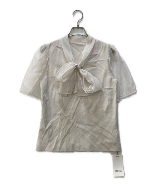 Snidel（スナイデル）Snidel (スナイデル) スリットスリーブニットトップス グレー サイズ:FREE 未使用品の古着・服飾アイテム