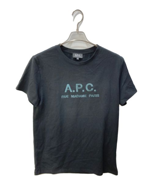 A.P.C.（アーペーセー）A.P.C. (アーペーセー) ロゴ刺繍Tシャツ ブラック サイズ:Sの古着・服飾アイテム