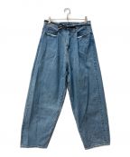 steinシュタイン）の古着「Vintage Reproduction Wide Tuck Denim Jeans ST.517」｜インディゴ