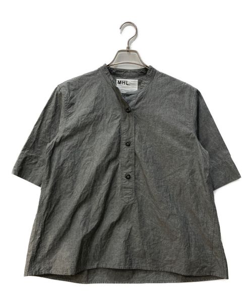MHL（エムエイチエル）MHL (エムエイチエル) リネン混半袖ブラウス 595-0152540 グレー サイズ:1の古着・服飾アイテム