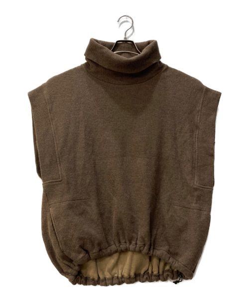 COGTHEBIGSMOKE（コグザビッグスモーク）COGTHEBIGSMOKE (コグザビッグスモーク) ロールネックジレ ブラウン サイズ:表記なしの古着・服飾アイテム