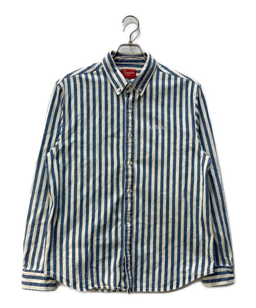SUPREME（シュプリーム）SUPREME (シュプリーム) ストライプシャツ アイボリー×ブルー サイズ: Mの古着・服飾アイテム