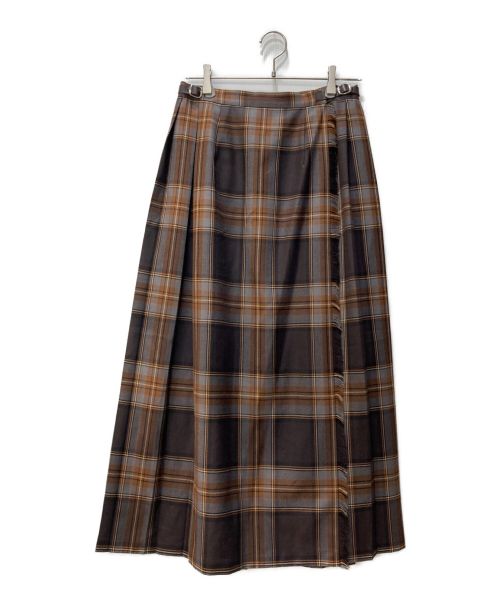 O'NEIL OF DUBLIN（オニールオブダブリン）O'NEIL OF DUBLIN (オニールオブダブリン) キルトスカート　5093W ブラウン サイズ:US8の古着・服飾アイテム