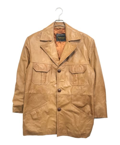 J.C.PENNY（J.C.ペニー）J.C.PENNY (J.C.ペニー) レザージャケット ブラウン サイズ:38の古着・服飾アイテム