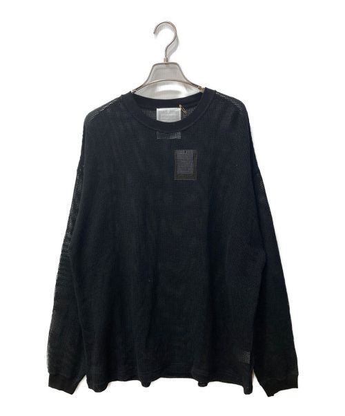 BEARDSLEY（ビアズリー）BEARDSLEY (ビアズリー) メッシュカットソー ブラック サイズ:Fの古着・服飾アイテム