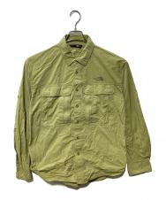 THE NORTH FACE (ザ ノース フェイス) L/S Clad Shirt 黄緑 サイズ:XL