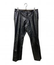 JOSEPH ABBOUD (ジョセフアブード) カウレザーパンツ ブラック サイズ:SIZE 36