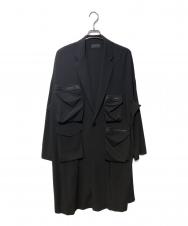 s'yte (サイト) マルチポケットチェスターコート ブラック サイズ:SIZE3