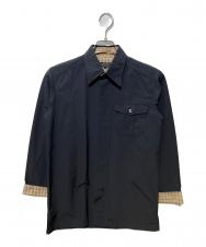 BURBERRY BLACK LABEL (バーバリーブラックレーベル) コットンナイロンシャツ ブラック サイズ:SIZE1