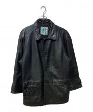 WOOD LANDER (ウッドランダー) レザーカーコート ブラック サイズ:SIZE L