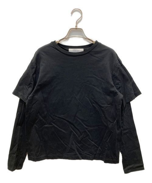 LE CIEL BLEU（ルシェルブルー）LE CIEL BLEU (ルシェルブルー) layered long-sleeve top ブラック サイズ:36の古着・服飾アイテム