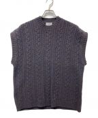 Phlannelフランネル）の古着「Wool Yak Cable Knit Vest」｜パープル
