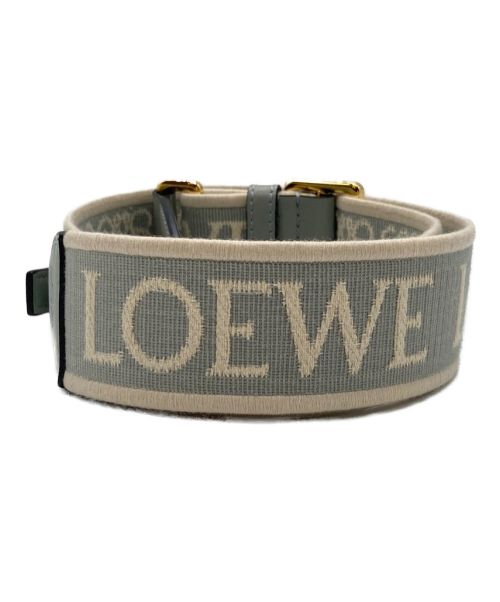 LOEWE（ロエベ）LOEWE (ロエベ) アナグラム ループ ストラップ (ジャカード＆カーフ) グレーの古着・服飾アイテム