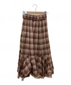 HER LIP TOハーリップトゥ）の古着「Cotton-Blend Voile Maxi Skirt」｜ブラウン