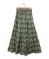 Snidel (スナイデル) コットンボリュームフレアプリントスカート ブラウン×グリーン サイズ:1 未使用品：3980円