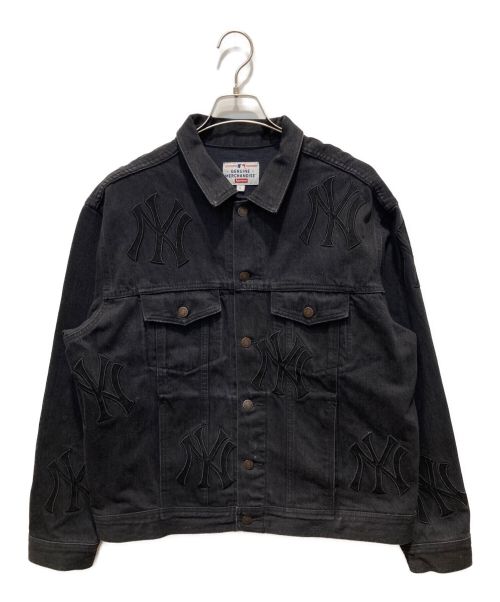 SUPREME（シュプリーム）Supreme (シュプリーム) NEW YORK YANKEES (ニューヨークヤンキース) Denim Trucker Jacket ブラック サイズ:Lの古着・服飾アイテム
