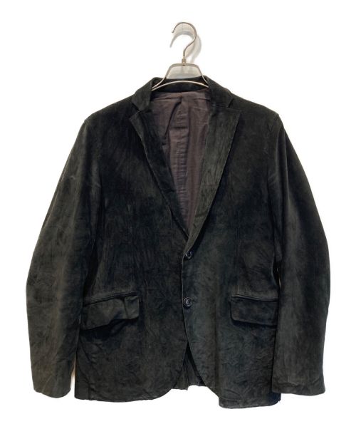 SHIPS（シップス）SHIPS (シップス) カウレザーテーラードジャケット ブラック サイズ:Mの古着・服飾アイテム