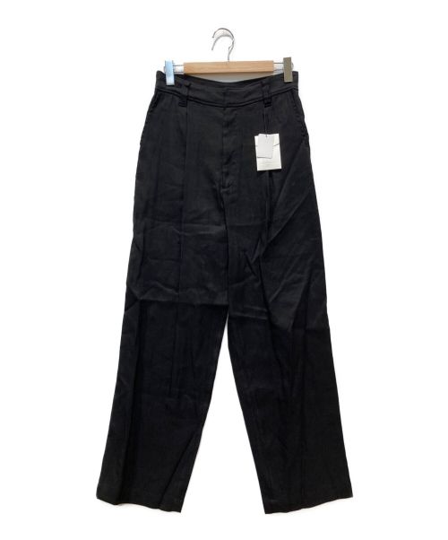 ticca（ティッカ）TICCA (ティッカ) リネンパナマタックパンツ ブラック サイズ:2 未使用品の古着・服飾アイテム