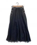 R.H.Vintageロンハーマン・ヴィンテージ）の古着「フリンジデニムスカート」｜ブラック