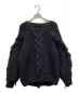 CISLYS (シスリス) Loop fringe 2way knit cardigan ブラック サイズ:FREE：2980円