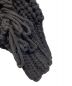 中古・古着 CISLYS (シスリス) Loop fringe 2way knit cardigan ブラック サイズ:FREE：2980円