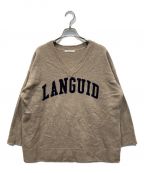 Plageプラージュ）の古着「LANGUID logo ニット」｜ベージュ