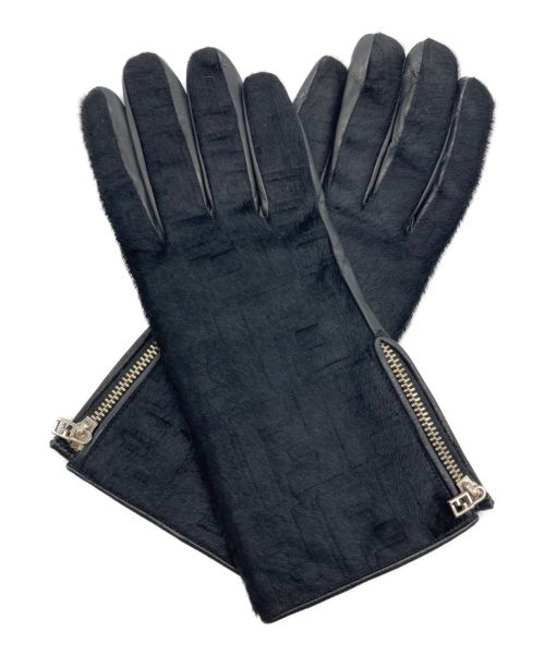 FENDI（フェンディ）FENDI (フェンディ) 手袋 ブラック サイズ:Lの古着・服飾アイテム