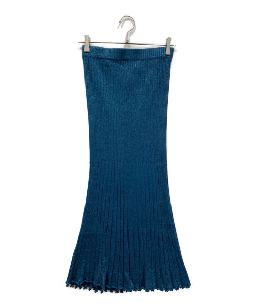 AKTE（アクテ）AKTE (アクテ) ニットスカート ブルー サイズ:F 未使用品の古着・服飾アイテム
