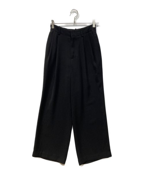 Lisiere（リジェール）Lisiere (リジェール) Tuck Wide Pants ブラック サイズ:36の古着・服飾アイテム