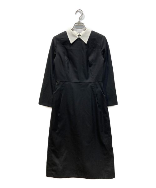 CELFORD（セルフォード）CELFORD (セルフォード) 襟付きタイトワンピース ブラック サイズ:36の古着・服飾アイテム